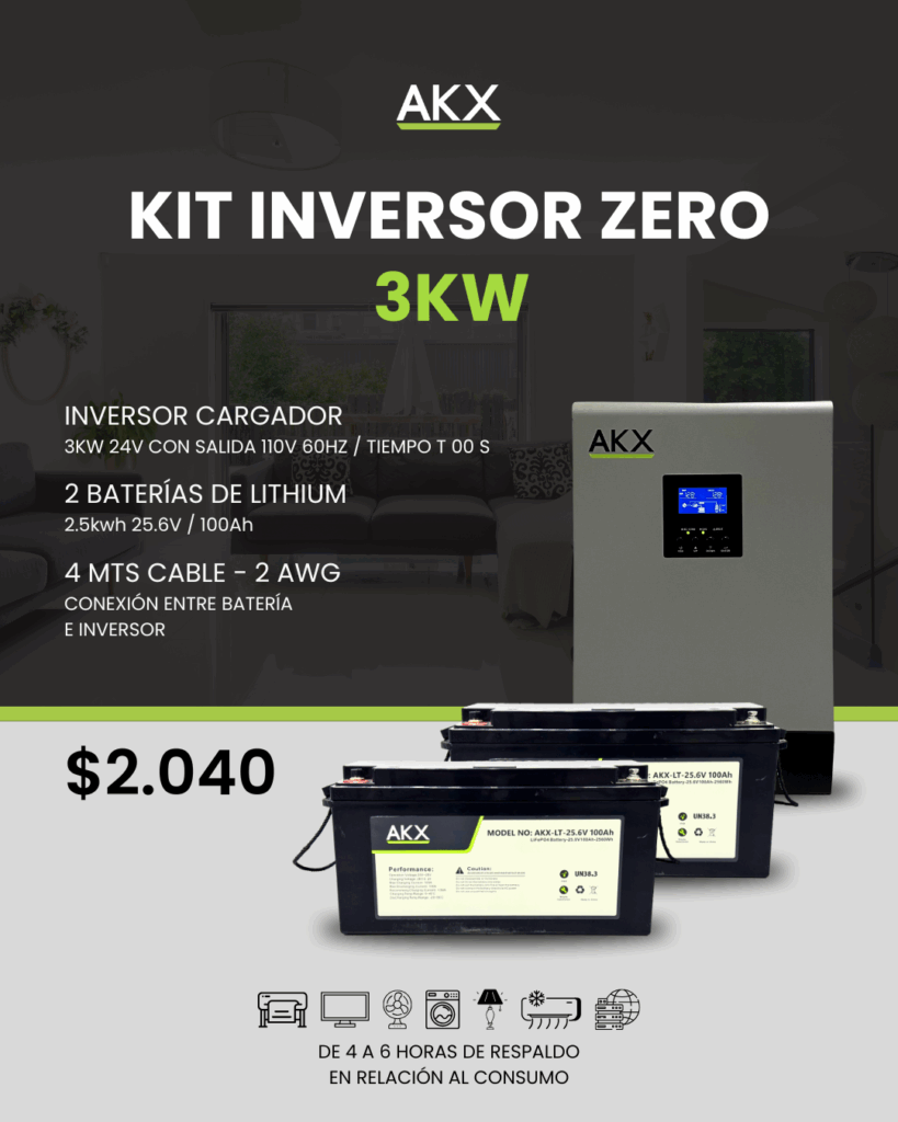 KIT Inversor zero 3kw-AKX-GENERATOR