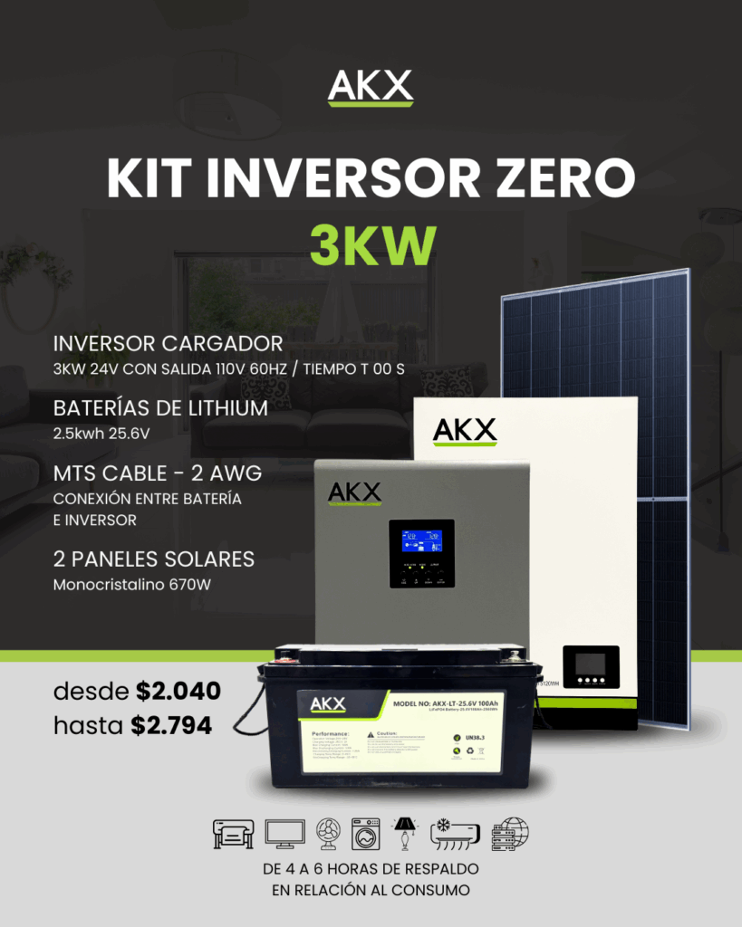 KIT Inversor zero 3kw-AKX-GENERATOR