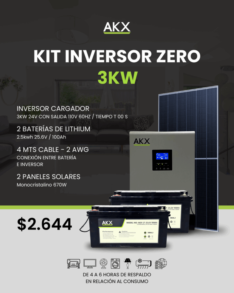 KIT Inversor zero 3kw-AKX-GENERATOR