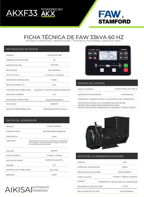 AKX-FAW 33kVA S.S-akx-generator
