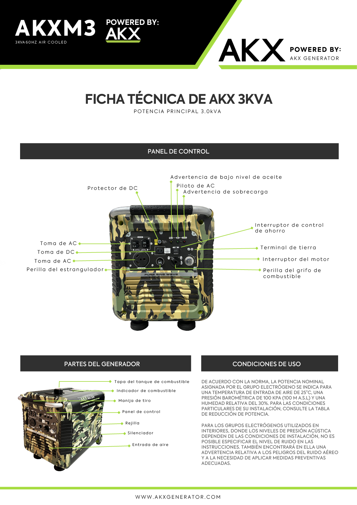 FICHA TECNICA-3 KVA AKX -ELECTROFUTURO