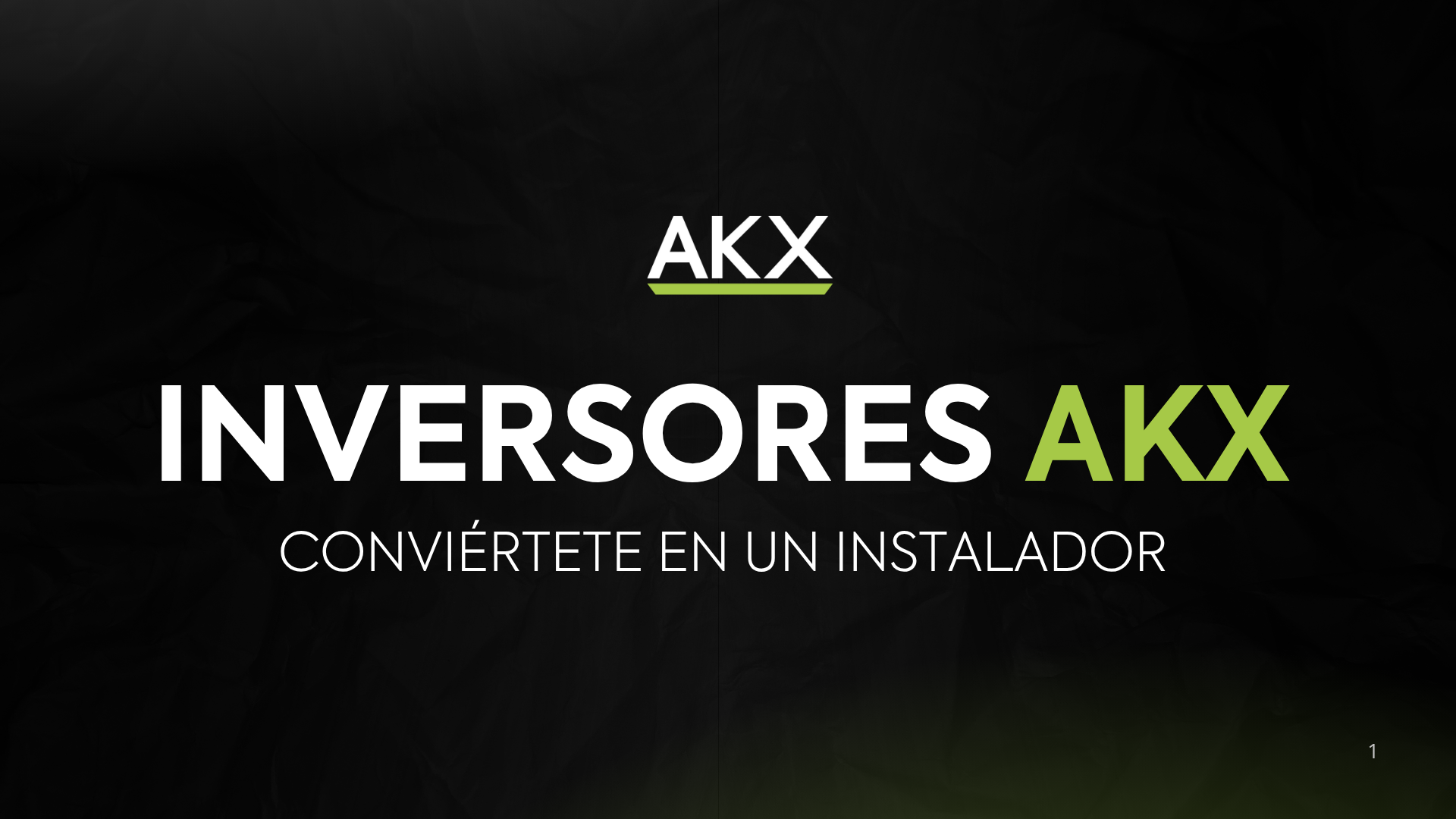 CURSO INSTALADORES-AKX-GENERATOR