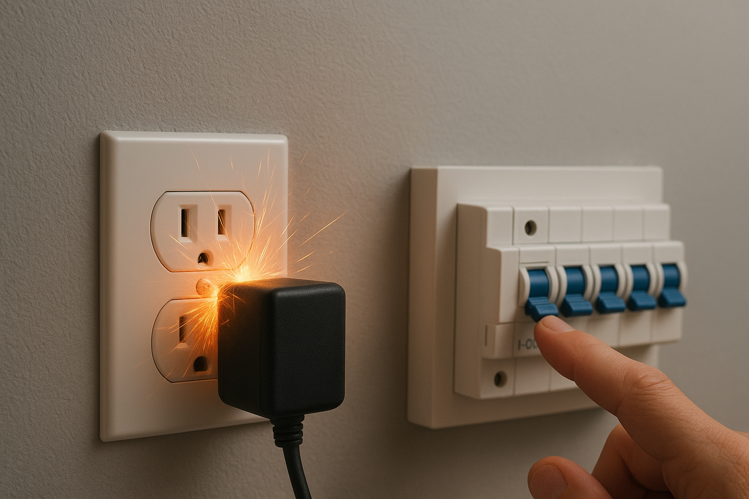 Incidente eléctrico en primer plano-akx-generator