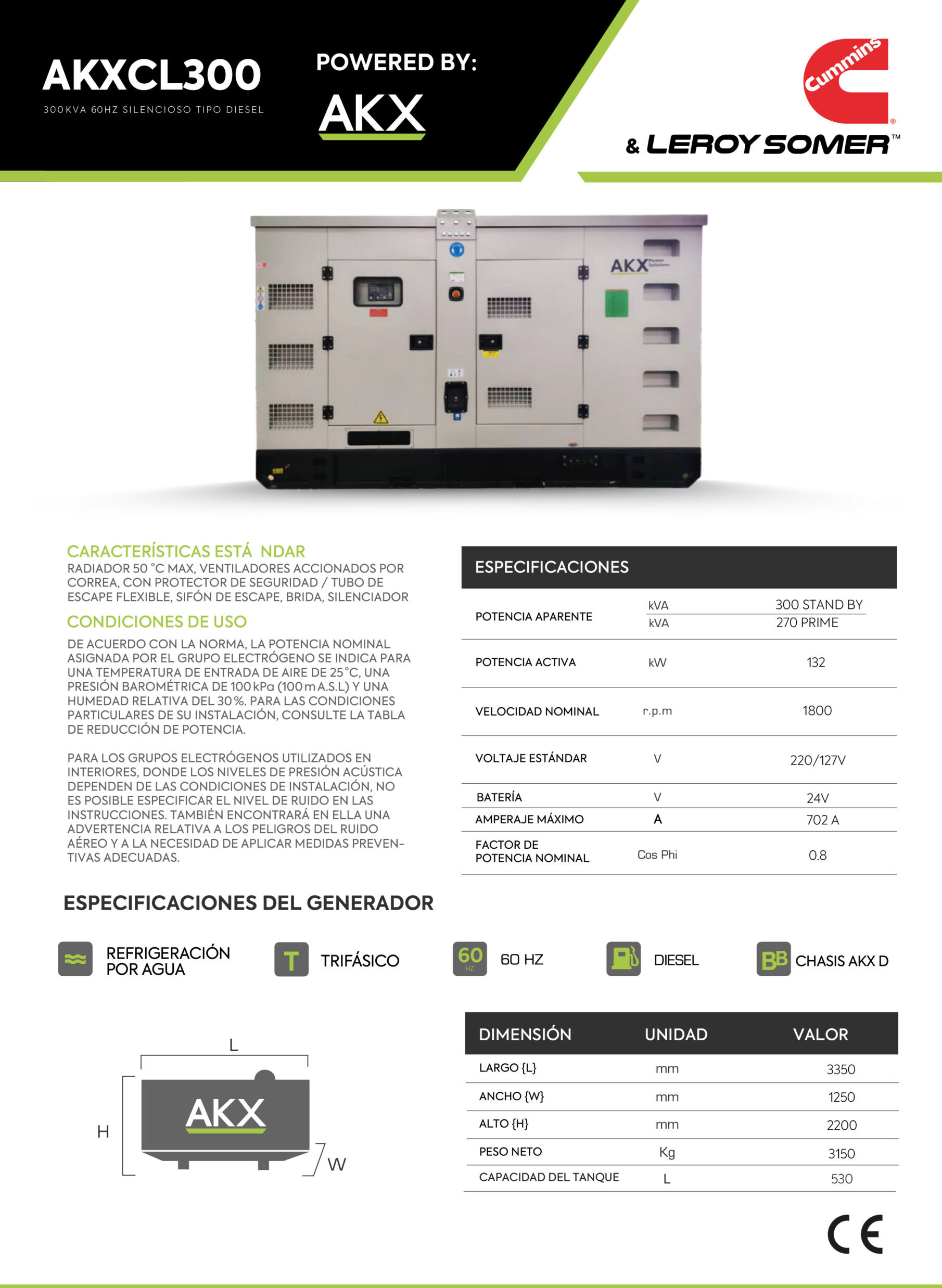 FICHA TECNICA GENERADOR CUMMINS 300KVA_ELECTROFUTURO