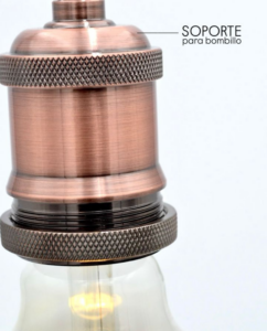 soporte colgante para bombillos E27-electrofuturo