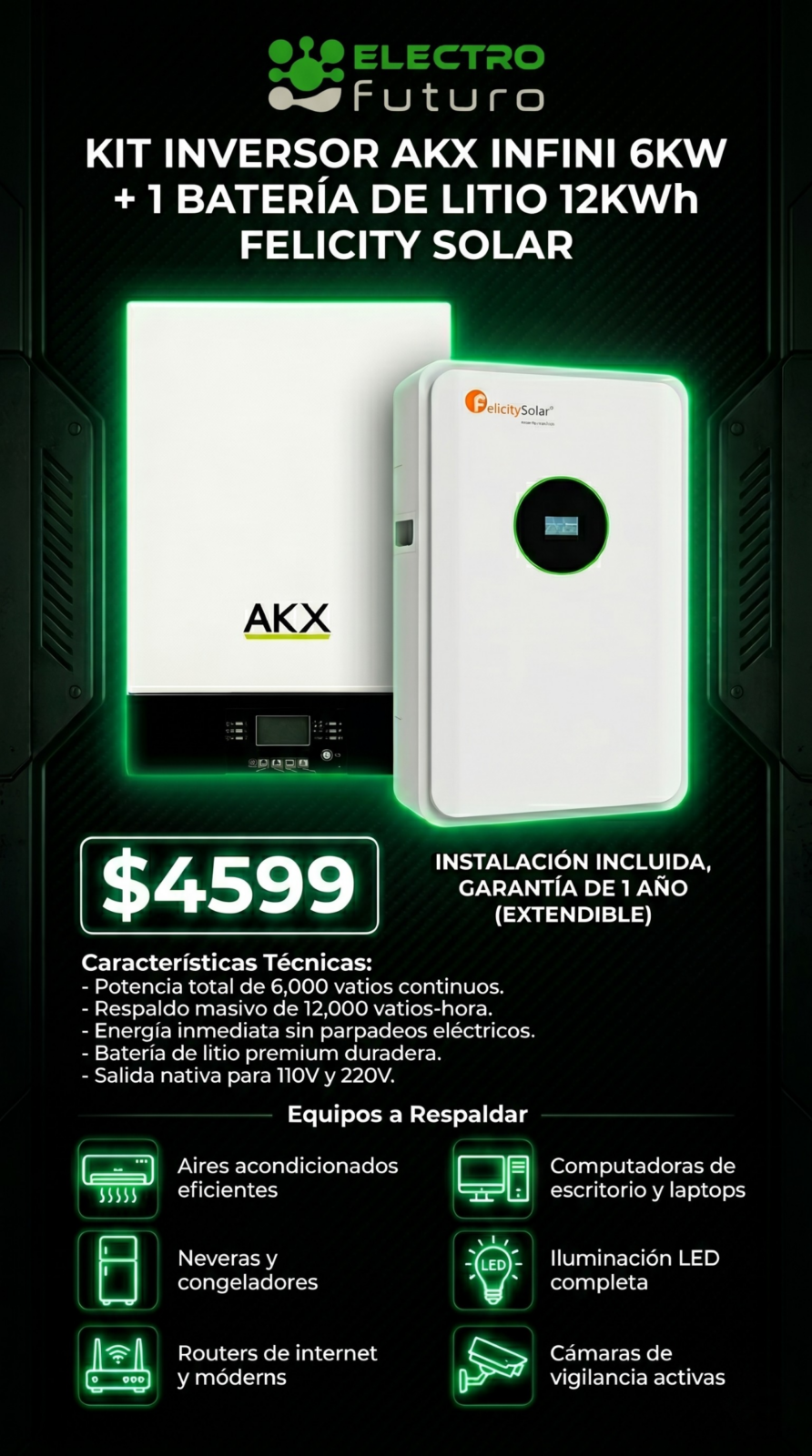 AKX INFINI 6KW12kwh_electrofuturo