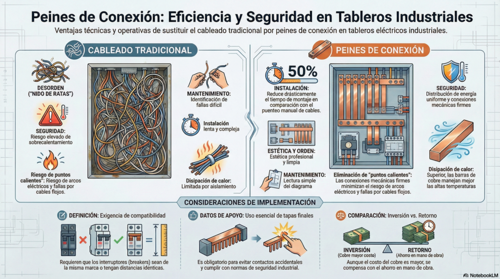 – ¿Qué es un peine para tableros eléctricos y cómo funciona (