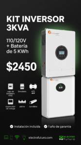 kit inifity solar inversor 3KVA CON BATERIA DE 5 FELICITY SOLAR ELECTROFUTURO