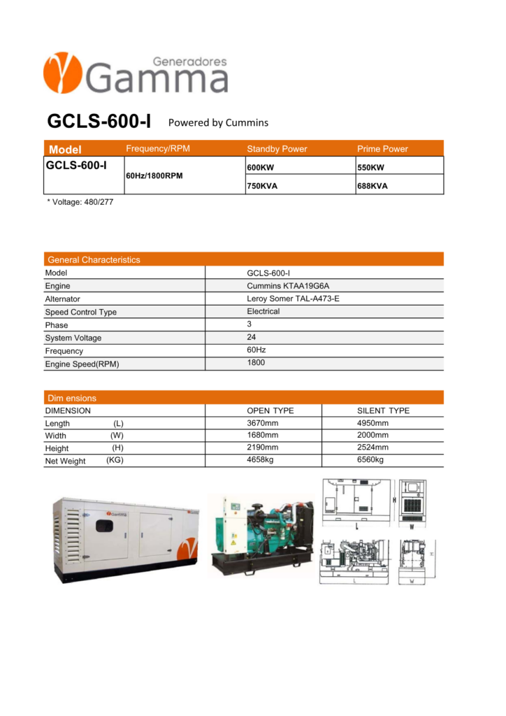 GENERADOR ELÉCTRICO GCLS-600-I CUMMINS KTA - LEROY SOMER_ELECTROFUTURO