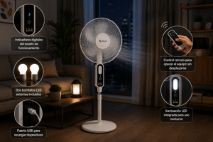 Ventilador recargable polux